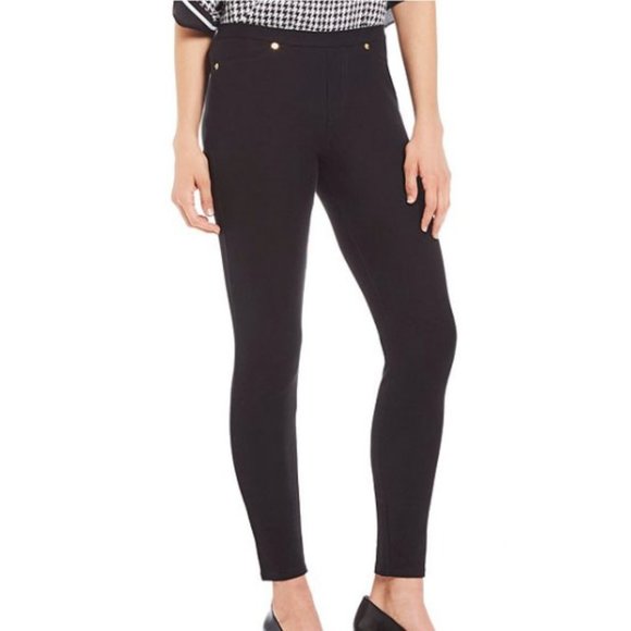 New Michael Kors Stretch-Twill Knit Black Leggings XS - Picture 3 of 8